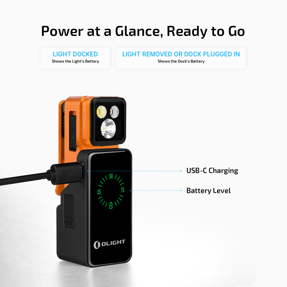 Olight Oclip 2 Pro Premium | Orange | Mobile Charging Dock