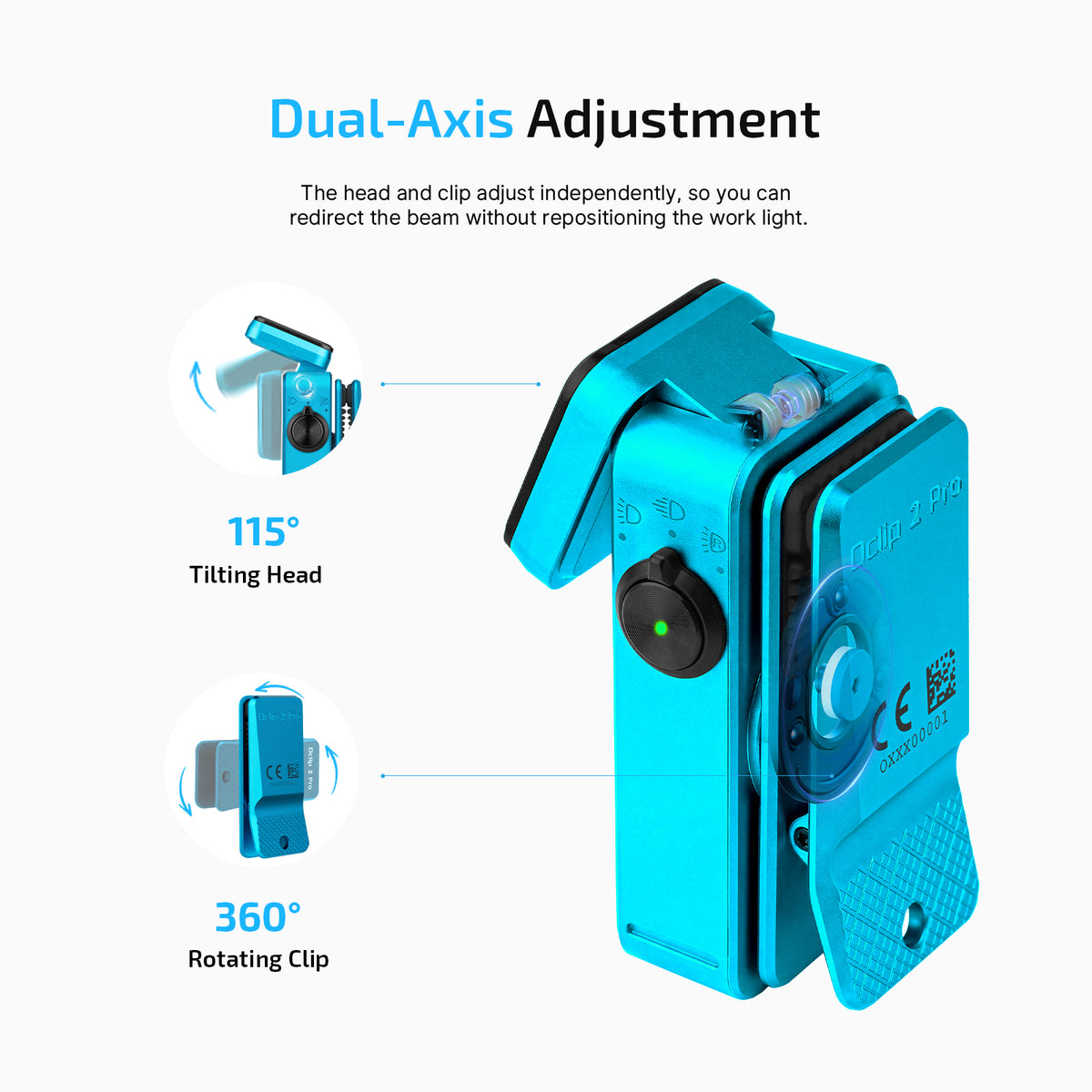 Olight Oclip 2 Pro | Tidal Blue | 530 Lumen Clip Flashlight