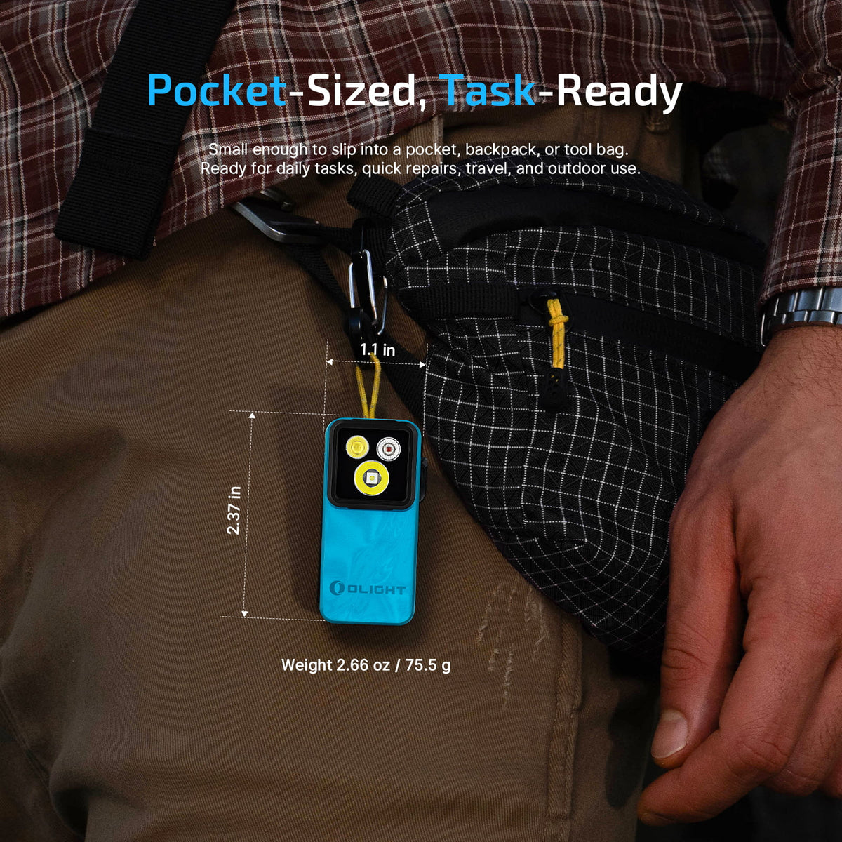 Olight Oclip 2 Pro | Tidal Blue | 530 Lumen Clip Flashlight