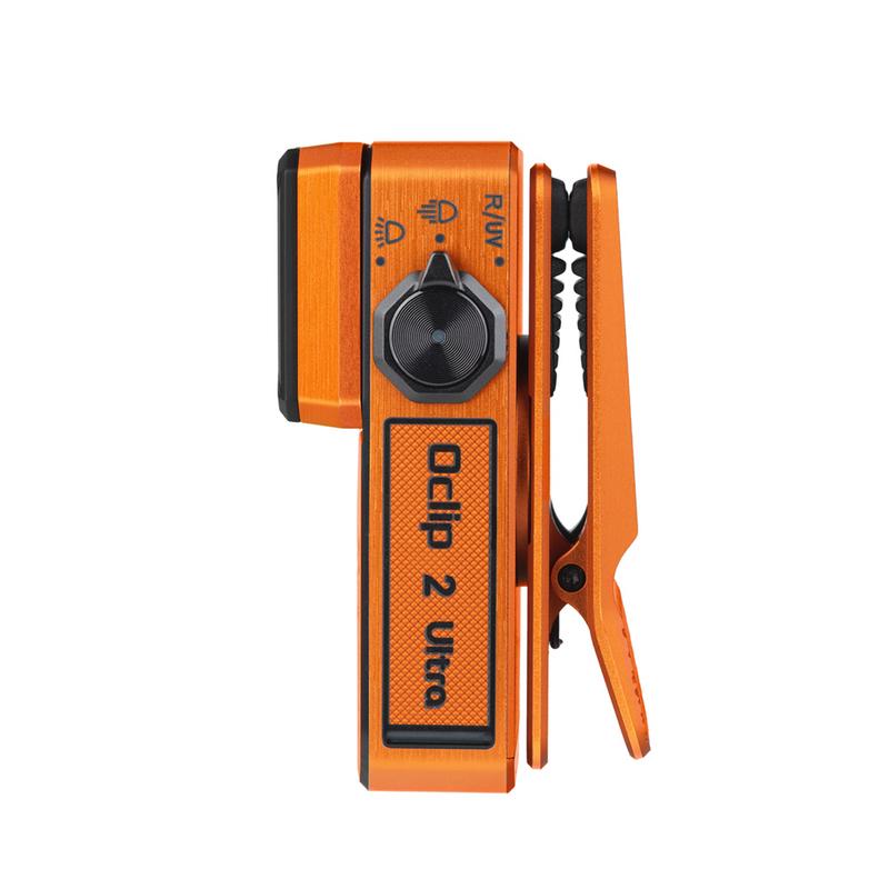 Olight Oclip 2 Ultra | Amber Orange | Flood + Spot + Red + UV Clip Light