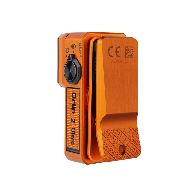Olight Oclip 2 Ultra | Amber Orange | Flood + Spot + Red + UV Clip Light
