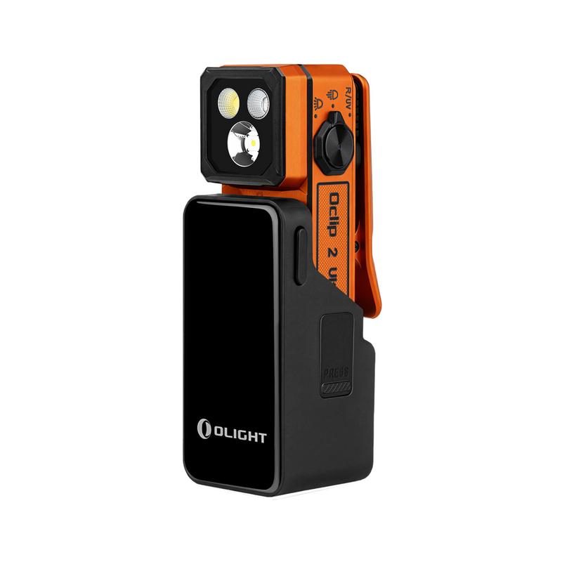 Olight Oclip 2 Ultra Premium | Amber Orange | Mobile Charging Dock