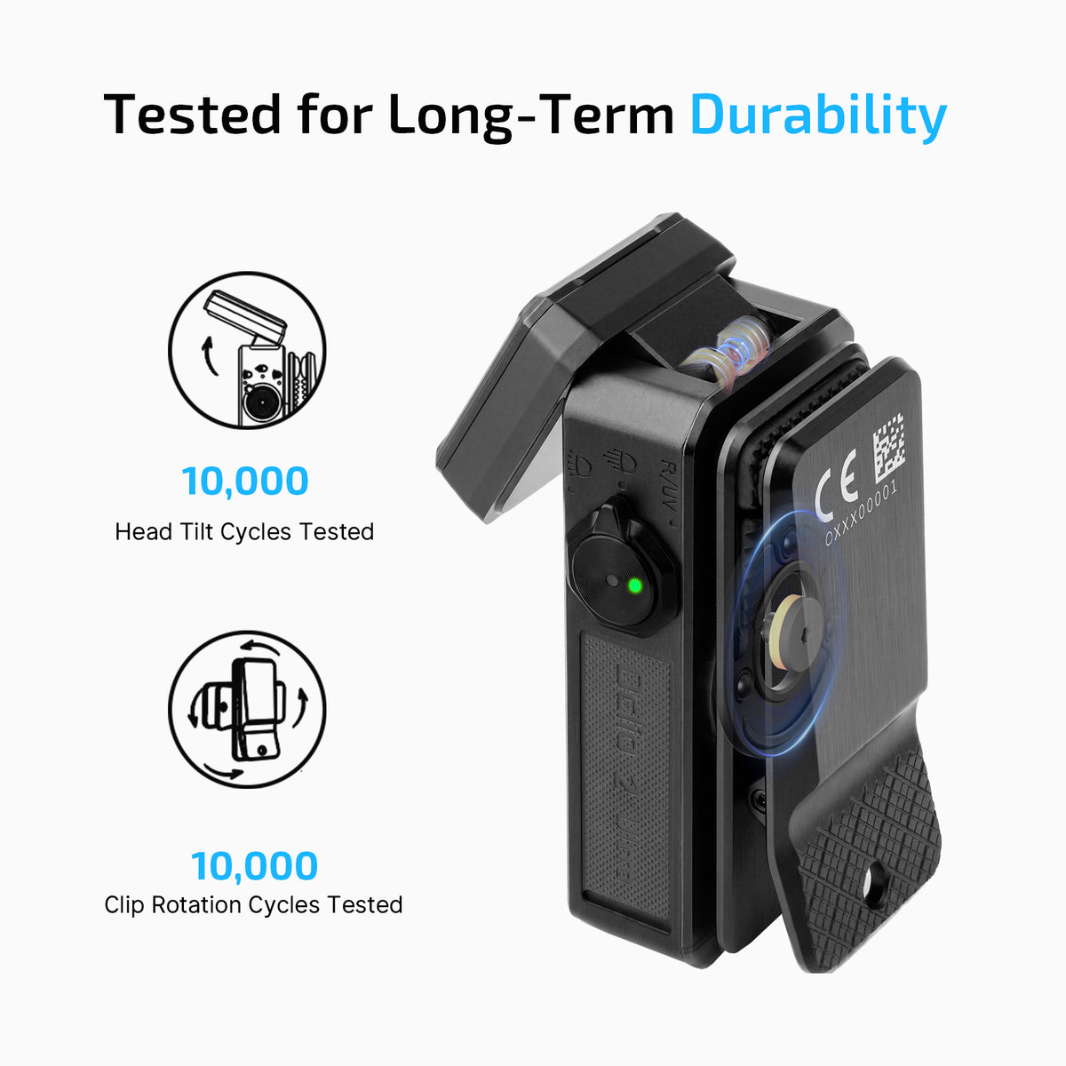 Olight Oclip 2 Ultra | Onyx Black | Flood + Spot + Red + UV Clip Light