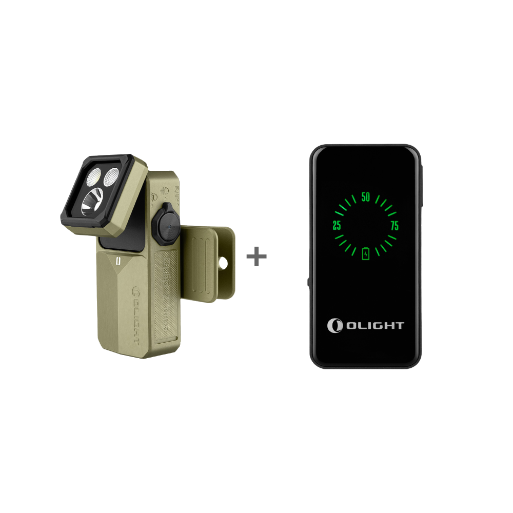 Olight Oclip 2 Ultra Premium | Olive Green | Mobile Charging Dock