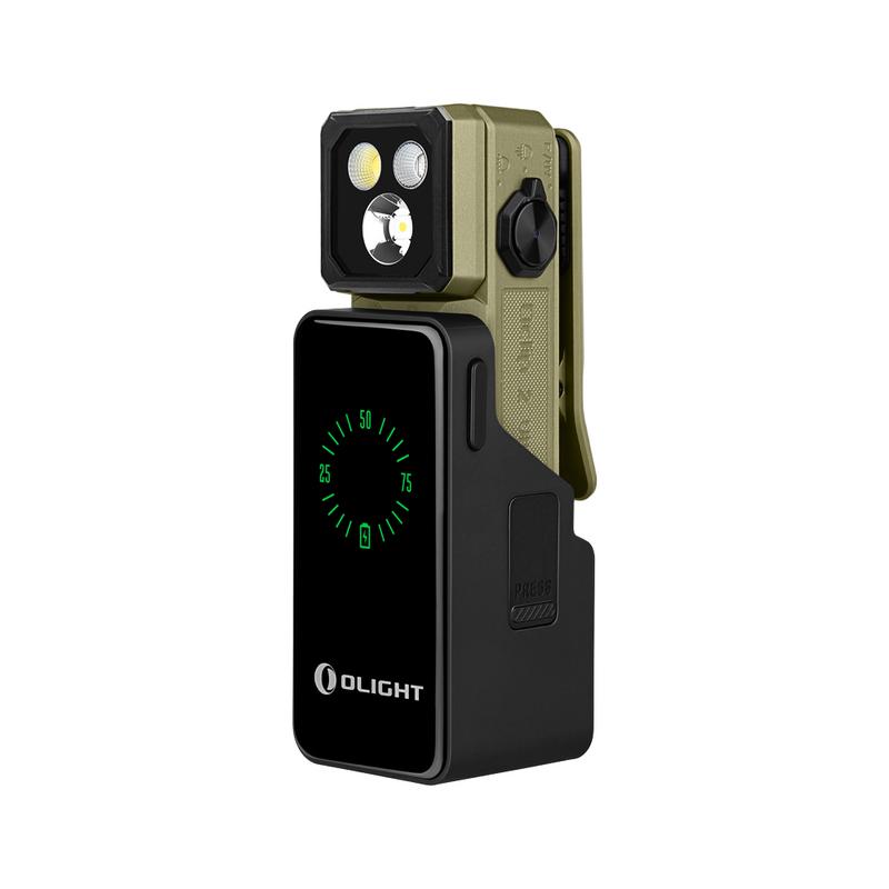 Olight Oclip 2 Ultra Premium | Olive Green | Mobile Charging Dock