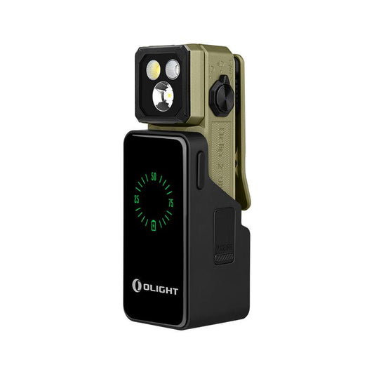 Olight Oclip 2 Ultra Premium | Olive Green | Mobile Charging Dock