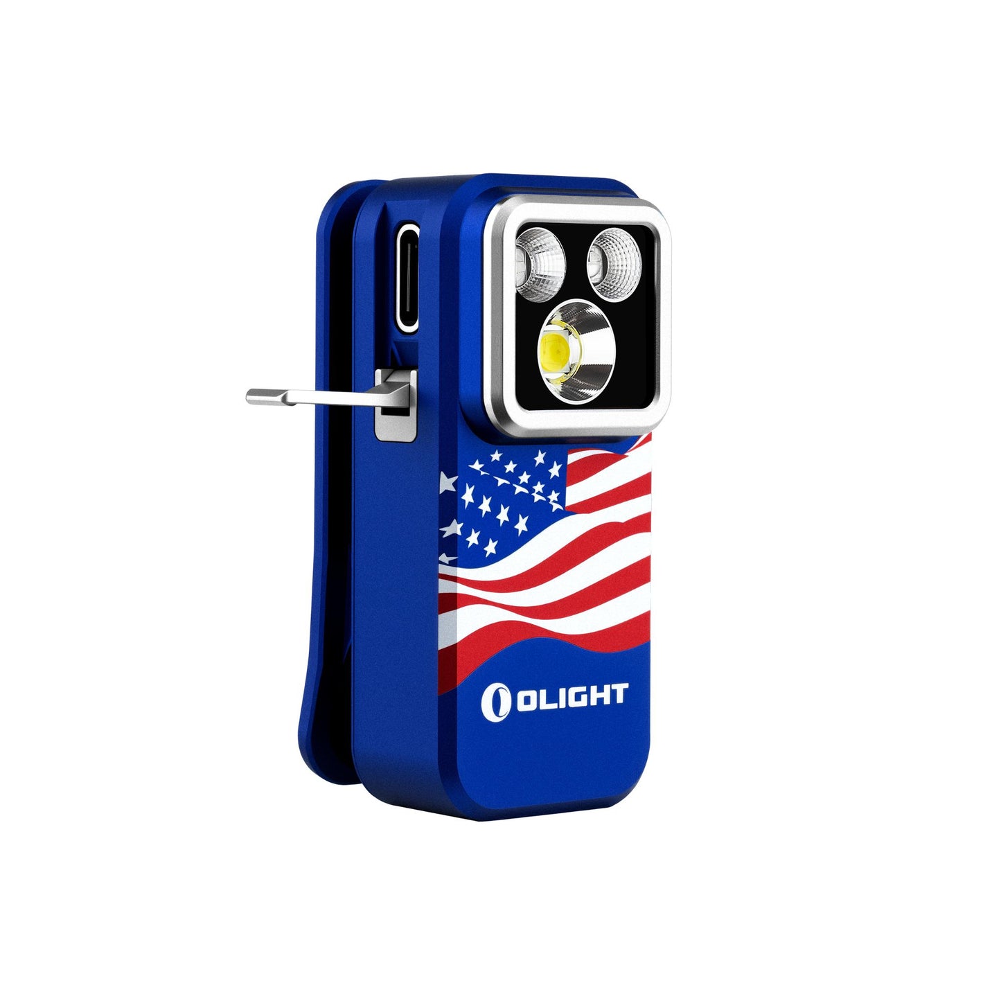 Olight Oclip Pro S | Stars & Stripes Edition | 5-in-1 Rechargeable Clip Flashlight
