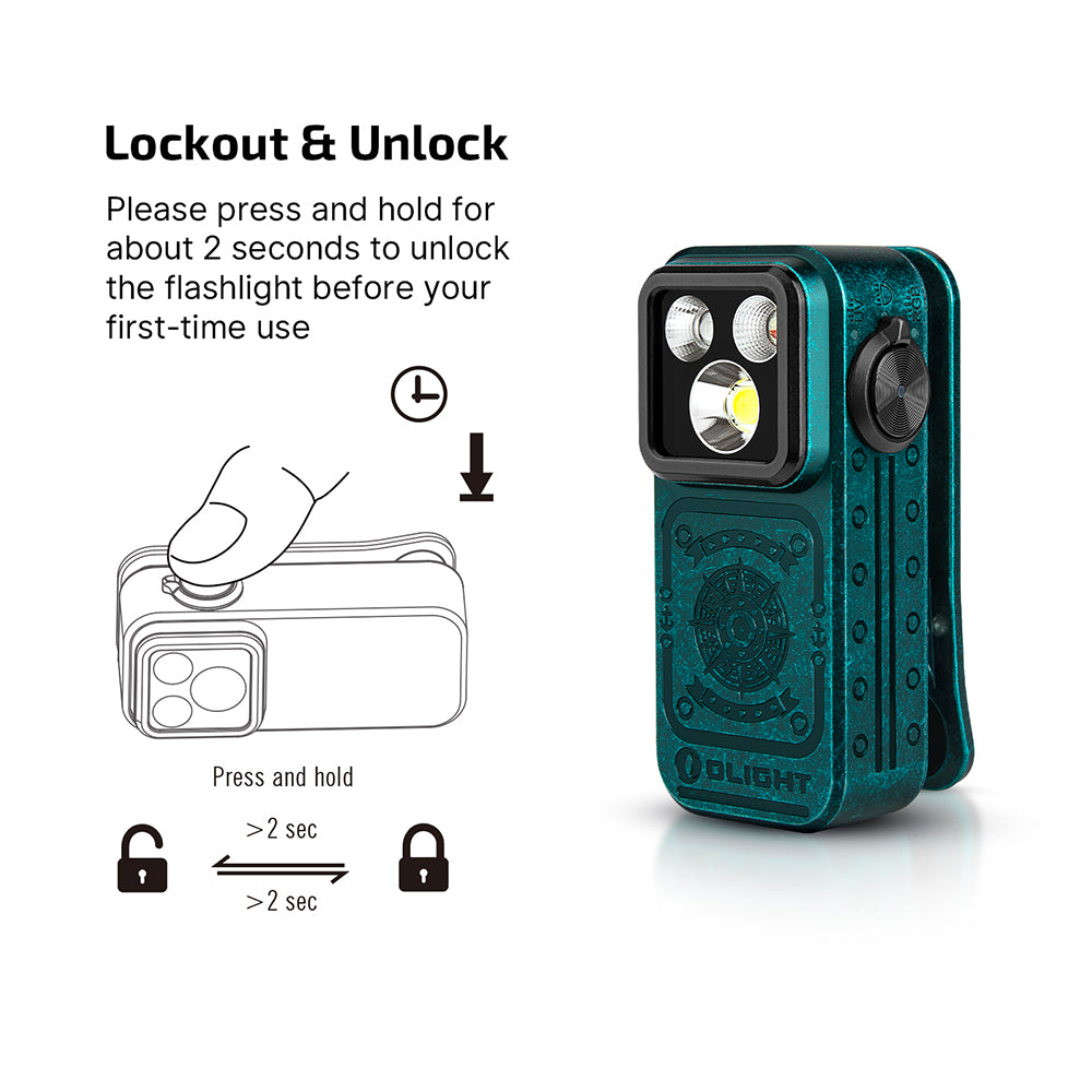 Olight Oclip Pro S | Sunken Artifact | 5-in-1 Rechargeable Clip Flashlight