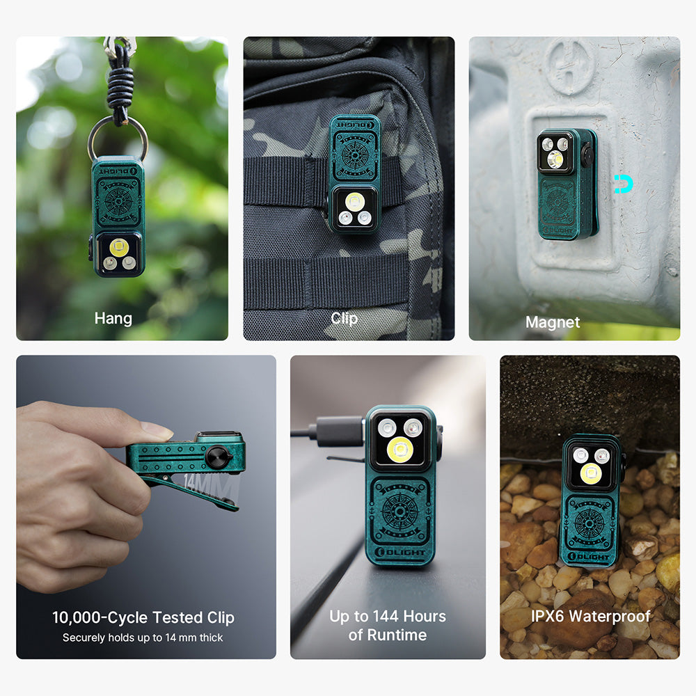 Olight Oclip Pro S | Sunken Artifact | 5-in-1 Rechargeable Clip Flashlight