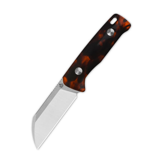 QSP Baby Penguin | Tortoise Resin | 14C28N Fixed Blade