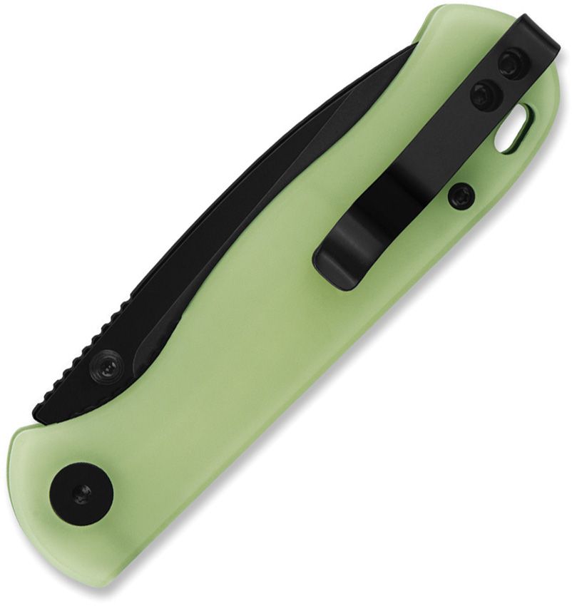 QSP Ferret | Black Nitro-V & Glow Resin Liner Lock Knife