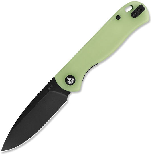 QSP Ferret | Black Nitro-V & Glow Resin Liner Lock Knife
