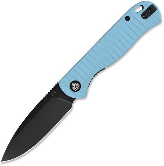 QSP Ferret | Black Nitro-V & Sky Blue G-10 Liner Lock Knife