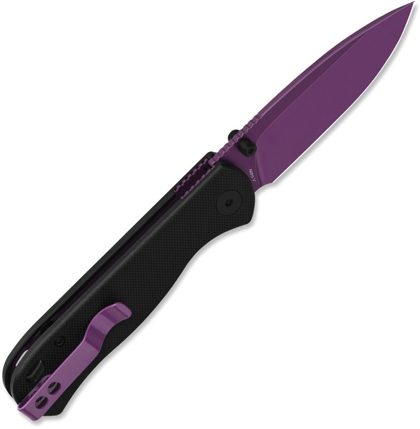 QSP Ferret | Purple Nitro-V & Black G-10 Liner Lock Knife