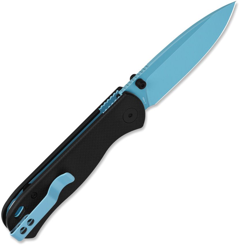 QSP Ferret | Sky Blue Nitro-V & Black G-10 Liner Lock Knife