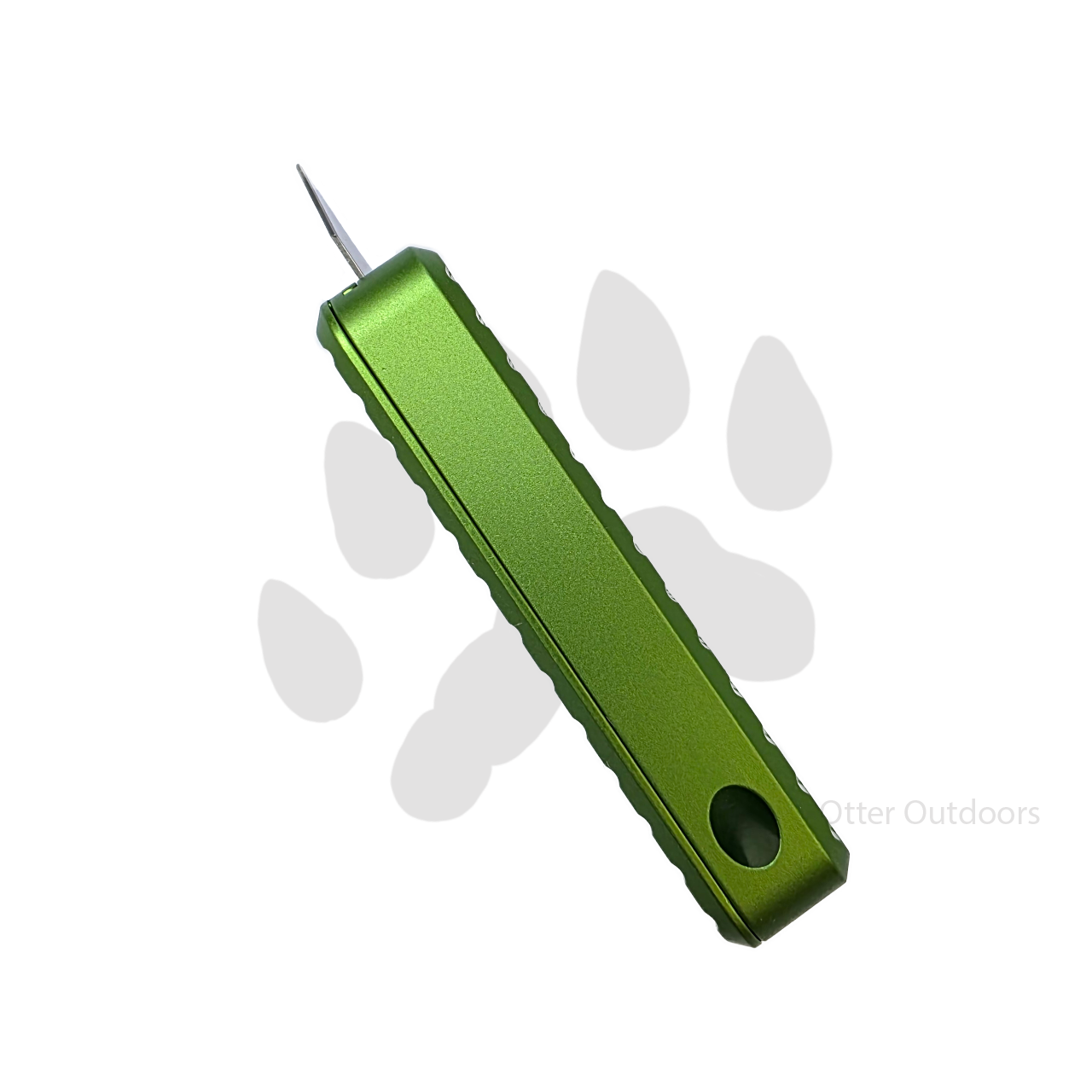 Rivery Zero Utility Knife | Grenade Pattern | Green Anodized Aluminum