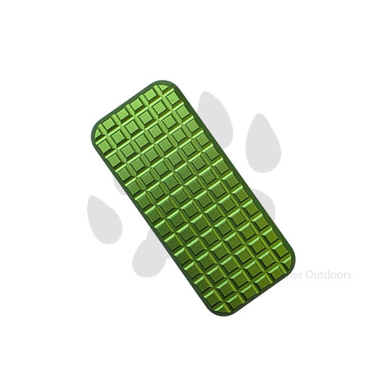 Rivery Zero Utility Knife | Grenade Pattern | Green Anodized Aluminum