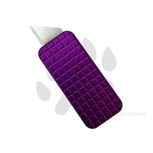 Rivery Zero Utility Knife | Grenade Pattern | Purple Anodized Aluminum