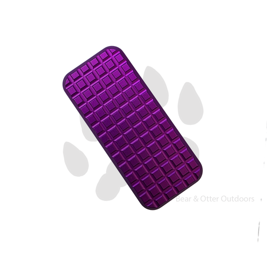Rivery Zero Utility Knife | Grenade Pattern | Purple Anodized Aluminum