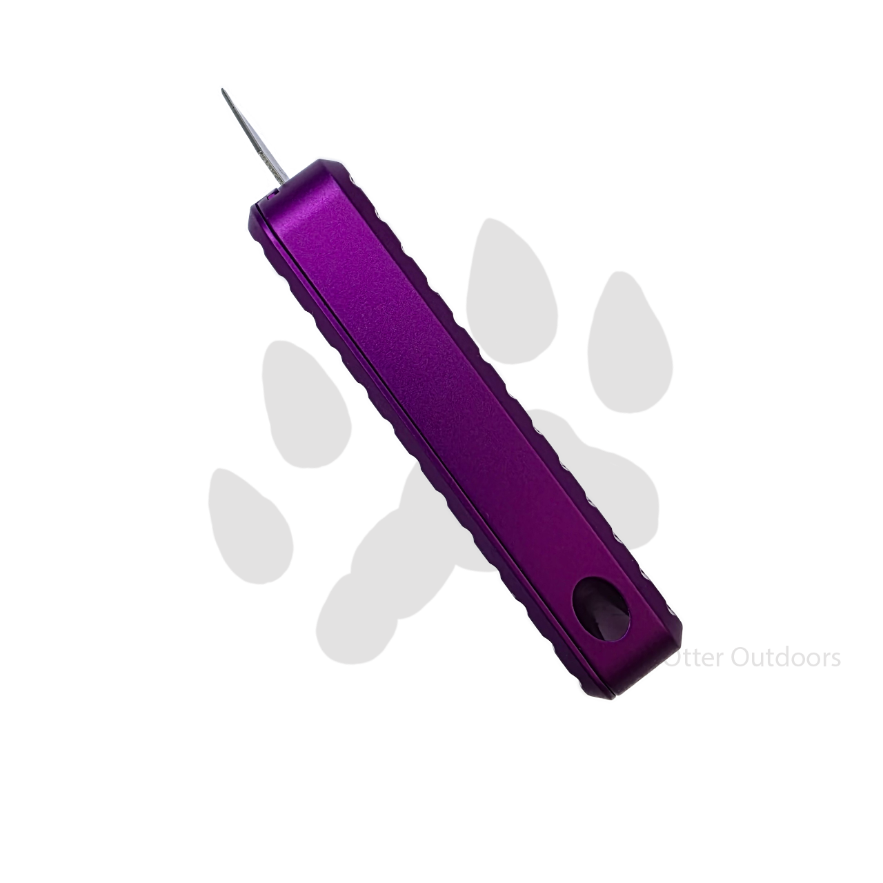 Rivery Zero Utility Knife | Grenade Pattern | Purple Anodized Aluminum