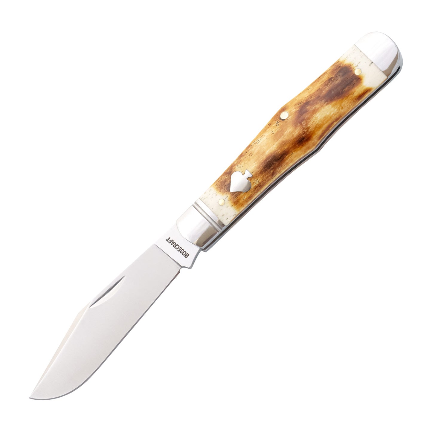 RoseCraft Cumberland River Coke Bottle | Toasted White Bone | 14C28N Slip Joint