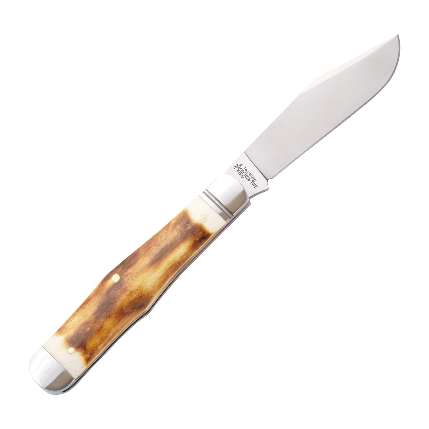 RoseCraft Cumberland River Coke Bottle | Toasted White Bone | 14C28N Slip Joint