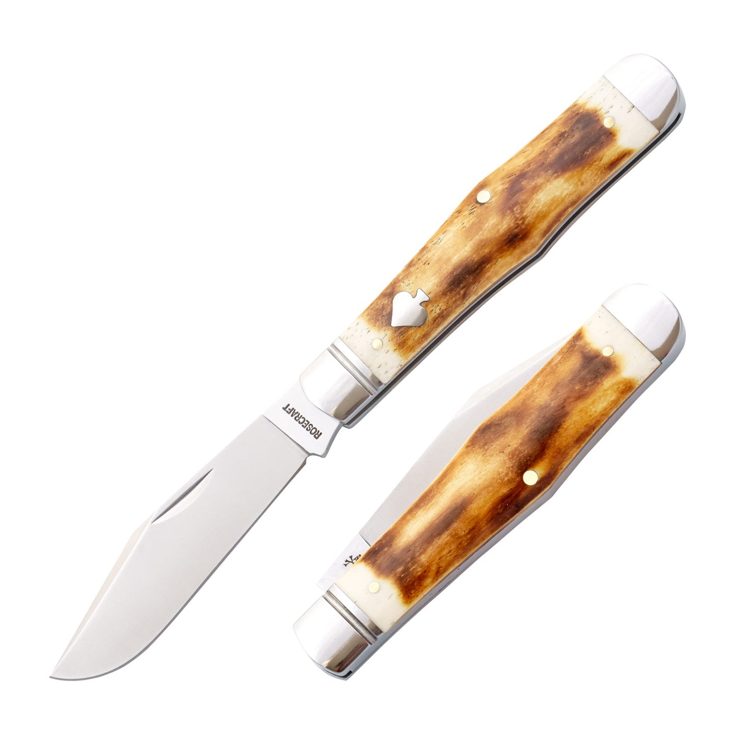 RoseCraft Cumberland River Coke Bottle | Toasted White Bone | 14C28N Slip Joint