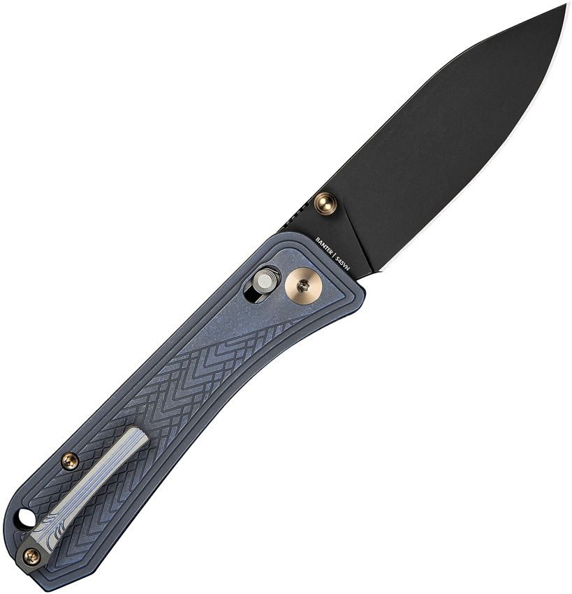 Weknife Bougie Banter | Blue Titanium + S45Vn