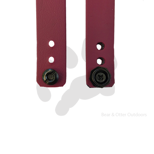 Wizard Forge Soft Loops | Biothane Belt Straps for Kydex Sheaths | Burgandy