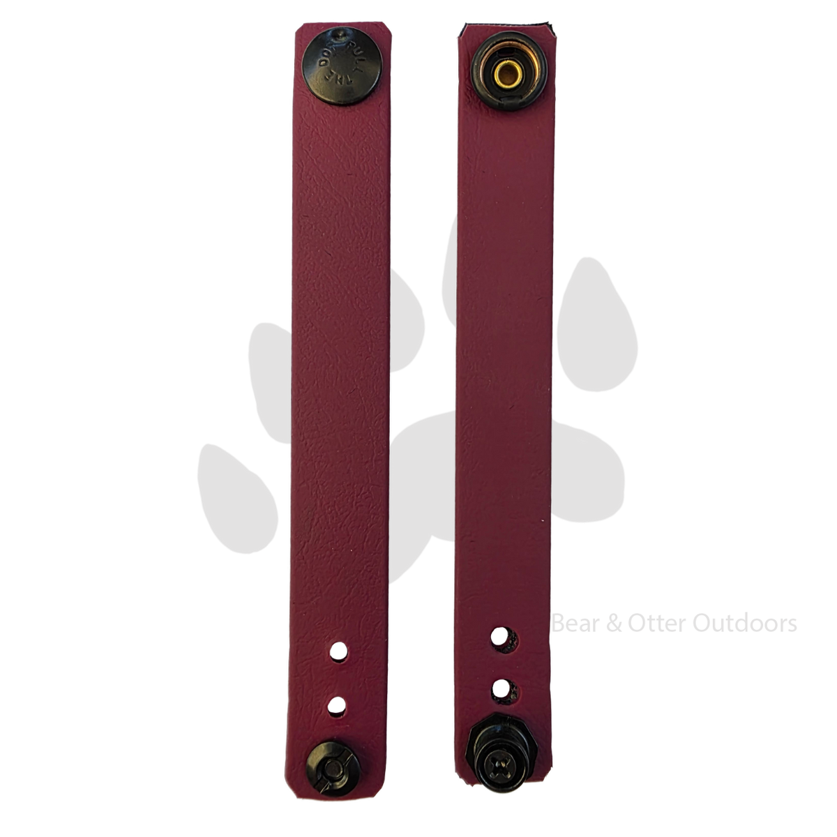 Wizard Forge Soft Loops | Biothane Belt Straps for Kydex Sheaths | Burgandy