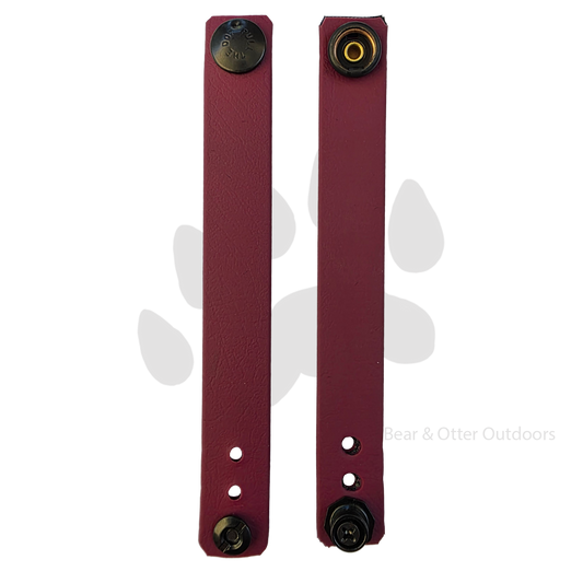 Wizard Forge Soft Loops | Biothane Belt Straps for Kydex Sheaths | Burgandy